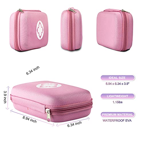 Small-Waterproof Car First-Aid Kit Emergency-Kit - Pink 273Piece Camping Equipment for Camping Hiking Home Travel YIDERBO - style: Pink-273Pcs