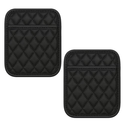 2PCS Car Side Pocket Organizer, Universal Waterproof PU Leather Auto Seat Gap Filler Storage Bag, Self-Adhesive Multifunctional Car Door Sunglasses Holder Pouch for Phone, Card (M) - size: M