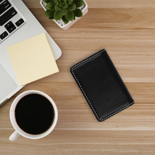 Business Credit Card Holders, Magnetic Sealing Anti Drop, PU Leather Debit Card Protector Organizer Case (Shiny Black) - color: Shiny Black