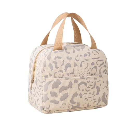 Lunch Box for Women Men Adult, Insulated Lunch Bag for Work, Picnic or Travel, Cute Pink Reusable, Lightweight, Durable, Waterproof Oil-Resistant Cooler Lunch Pail For Women (beige) - color: Beige