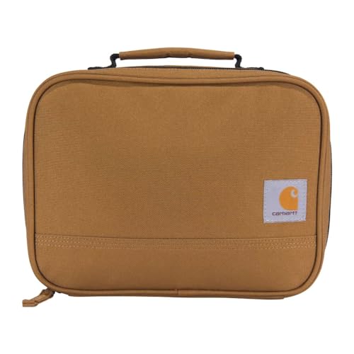Carhartt Insulated Lunch Cooler For Men and Women, Fully Insulated Lunch Pale for Everyday Use, 4 Can (Brown) - color: 4 Can (Carhartt Brown)