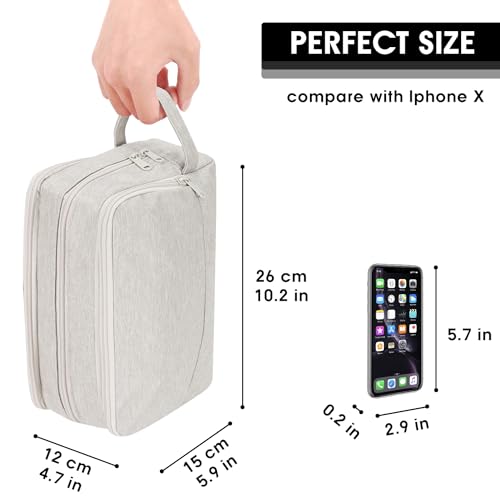 Toiletry Bag for Men Hanging Dopp Kit Water Resistant Shaving Bag Small Toiletry Bag for Traveling (Denim Pure Beige) - color: Denim Pure Beige