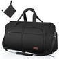 Ytonet Garment Bags for Travel, Foldable Garment Duffle Bags for Women men, Convertible Travel Garment Bag with Shoe Compartment, 2 in 1 Hanging Suitcase Suit Water Resistant Weekender Bag, Black - color: Black
