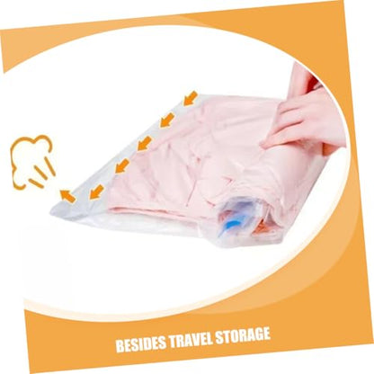 12pcs Hand Roll up Vacuum Storage Bags, Pa+pe 7-layer Compression Bags for Travel Packing and Suitcase Clothing Organization, Reusable Space Saver Pouches 35x50cm 40x60cm