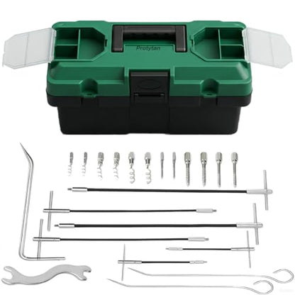 23PCS Packing Extractor Kit, Pump & Valve Packing Removal Tool Set with Flexible Shaft Handles, Corkscrew & Screw Tips,Stainless Steel Packing Puller Hooks, Packing Removal Kit with Toolbox