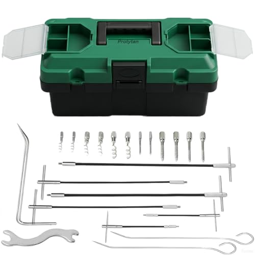 23PCS Packing Extractor Kit, Pump & Valve Packing Removal Tool Set with Flexible Shaft Handles, Corkscrew & Screw Tips,Stainless Steel Packing Puller Hooks, Packing Removal Kit with Toolbox