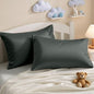 NTBAY Egyptian Cotton Toddler Pillowcases - Set of 2 - Travel Pillow Cases - 500 Thread Count Cotton 13x18 Pillow Covers - Envelope Closure Nursery Pillowcases, 13x18 Inches, Charcoal Grey - color: Charcoal Grey
