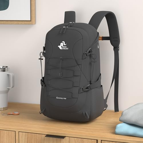 Bseash 40L Waterproof Hiking Backpack with Rain Cover, Outdoor Sport Travel Bag Daypack for Camping Climbing Skiing Cycling (Black) - color: Black