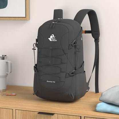 Bseash 40L Waterproof Hiking Backpack with Rain Cover, Outdoor Sport Travel Bag Daypack for Camping Climbing Skiing Cycling (Black) - color: Black