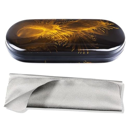 FEIQIAO Hard Shell Glasses Case, Men's And Women's Portable Travel Eyeglass Case - color: A-yellow
