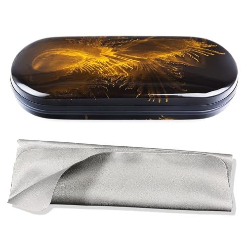 FEIQIAO Hard Shell Glasses Case, Men's And Women's Portable Travel Eyeglass Case - color: A-yellow