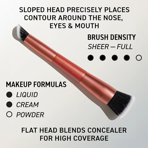 Real Techniques Big Blends Energy Brush + Dual-Sided Puff Kit, 6 Piece Face Makeup Brush & Puff Set for Foundation, Concealer, Powder & Blush, Travel Friendly, Cruelty-Free & Vegan