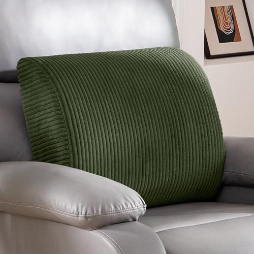 Lumbar Support Pillow for Recliner Chair/Accent Chair/Couch, Extra Large Memory Foam Back Support Cushion for Elderly, Recliner Cushions for Back Rest, Pain Relief, Reading, Washable Cover, Dark Green - color: Dark Green, size: 20"x16"x5.5"