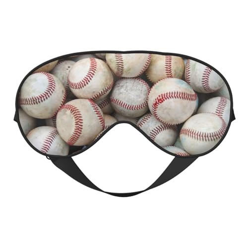 Nostalgic Baseballs Sleep Mask for Women & Men - Comfortable Eye Mask with Adjustable Strap - Soft Eye Cover Blindfold for Travel, Yoga, Nap, Shift Work - color: Nostalgic Baseballs