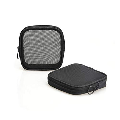 Patu Mesh Travel Toiletry Bag, Transparent Standing Pouch, Portable Shaving Washing Kits Organizer, Personal Care Trip Case, Pack of 2 (Size S), Black - size: Small (Pack of 2)