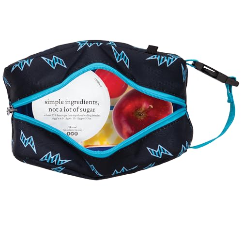 PackIt Freezable Snack Box, Striped Bolts, Built with EcoFreeze Technology, Collapsible, Reusable, Zip Closure with Buckle Handle, Great for All Ages and Fresh Snacks on the go (Pack of 12) - color: Striped Bolts, size: Medium (Pack of 12)