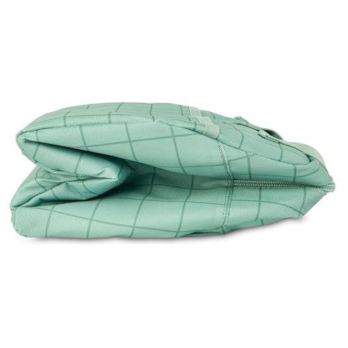 PackIt(R) Freezable Hampton Lunch Bag, Sports Grid Sage, Built with EcoFreeze(R) Technology, Collapsible, Reusable, Zip Closure with Front Pocket and Shoulder Straps, Designed for Fresh Office Lunches - color: Sports Grid Sage