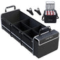 Farasla Waterproof Trunk Organizer with Insulated Leakproof Cooler Bag, Foldable Cover, Adjustable Securing Straps (Black) - color: Black