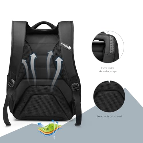Swissdigital Design Men's Laptop Backpack with Apple Find My, Business Travel Backpack with USB Charging Port and RFID Protection, Work Backpack Fits 15.6 inches Computer,Black| SD16959508F-01 - color: Black-finder