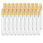 20Pcs 10ml Empty Clear Glass Mist Spray Bottle Refillable Mini Perfume Atomizer Travel Sample Bottle with Golden Aluminized Nozzle Makeup Container for Perfume (10ml Gold Caps) - color: 10ml Gold Caps