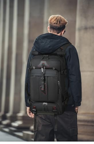 Travel Backpack for Men & Women, 35L Large Backpack Fit for 15 Inch Laptop Durable Convertible Duffle Bag with Shoe Compartment, Wet Pocket