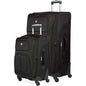 SWISSGEAR Sion Softside Expandable Spinner Luggage Durable Lightweight Travel Suitcase, Black, 2-Piece Set (Carry-On/Large) - color: Black, size: 2-Piece Set (Carry-On/Large)