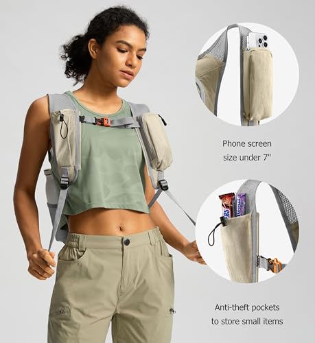 Uselike 10L Small Hiking Backpack Travel Daypack Lightweight Packable Back Pack for Women Men(Beige) - color: Beige