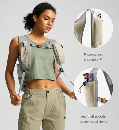 Uselike 10L Small Hiking Backpack Travel Daypack Lightweight Packable Back Pack for Women Men(Beige) - color: Beige