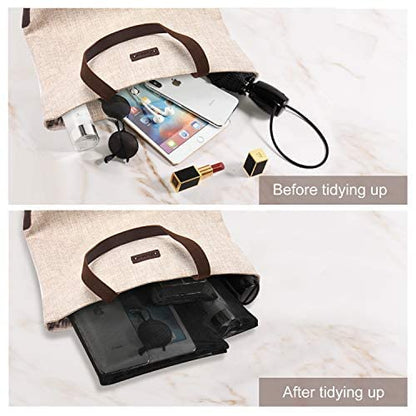EASYFUN Mesh Pouch, Make up Bag with Zipper Cosmetic Organizer Pouch for Daily or Travel to Keep Small Items, 4 PCS Black - color: Black