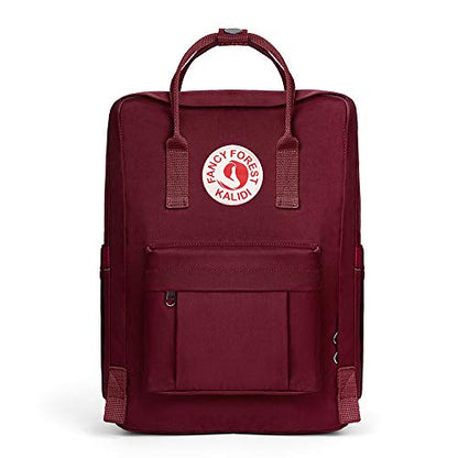 KALIDI Casual Laptop Backpack 15 Inches Classic Camping Rucksack Travel Outdoor Square Daypack College Hiking Gym Bag, Burgundy - color: Burgundy