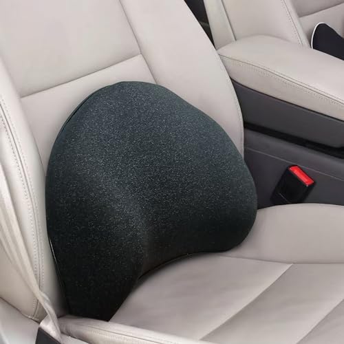 Super Snug Lumbar Support Pillow for Car, 100% Memory Foam Lumbar Pillow with Breathable Removable Cover, Ergonomic Design - Back Pillow Lumbar Support Pillow for Car Seat/Back Pain Relief(Black, 1PC) - color: Backsaver-four
