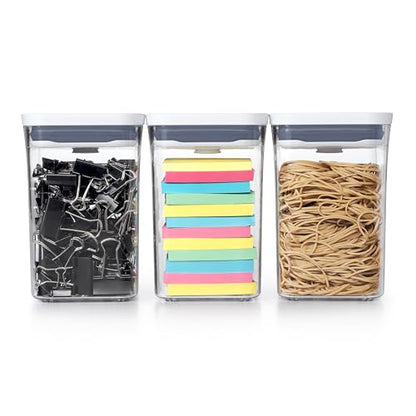 OXO Good Grips 3-PC Small Square Short POP Container Set,(Pack of 2) - size: Container Set (Pack of 2)