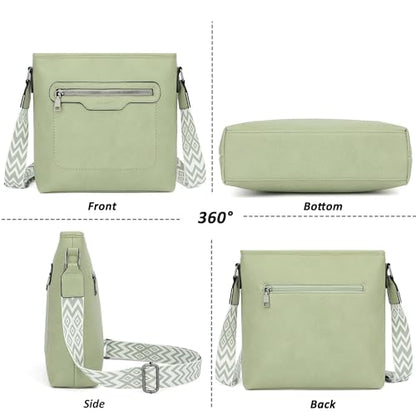 TANTOMI Crossbody Bags for Women Casual Crossbody Purses for Women Travel Shoulder Bag Handbags with Adjustable Strap - color: Light Green
