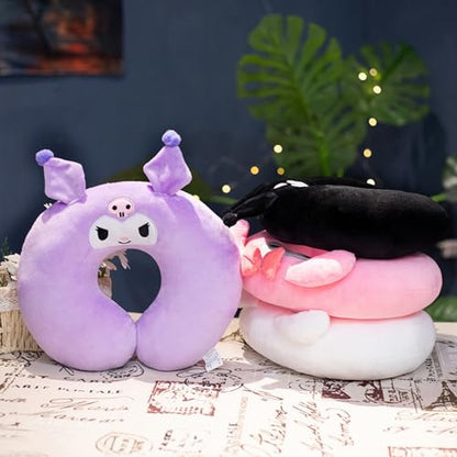Roffatide Anime Cinnamoroll U-Shape Neck Pillow Printed PlushTravel Pillows for Sleeping Christmas and Birthday Gift White - color: A