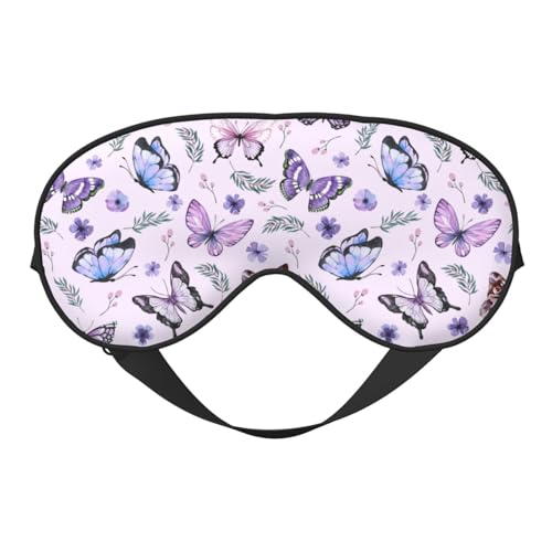 Butterflies Sleep Mask Breathable Soft Eye Mask for Sleep for Women Men Lightweight Eye Cover for Travel, Night Work, Nap, Office - color: Black31, size: 1 Count (Pack of 1)