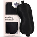 Kitsch Weighted Satin Sleep Mask - Weighted Eye Masks for Sleep and Travel - Lavender Ultra-Soft Sleeping Eye Mask for Women and Men - Light Blocking, Adjustable Strap, (4.1oz/116g) - color: Weighted Black