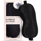 Kitsch Weighted Satin Sleep Mask - Weighted Eye Masks for Sleep and Travel - Lavender Ultra-Soft Sleeping Eye Mask for Women and Men - Light Blocking, Adjustable Strap, (4.1oz/116g) - color: Weighted Black
