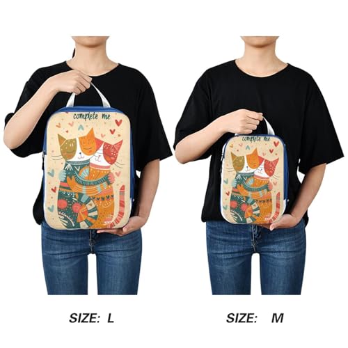 Reusable 3 Set Travel Packing Cubes For Suitcases 100% Polyester Travel Bags For Luggage, Complete Me Cats Warm (3 Set)