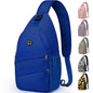 Pritent Crossbody Bags for Women Men Trendy Sling Bag Backpack Casual Chest Bag with Convertible Shoulder Strap - color: Royal Blue, size: Medium