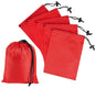 PALTERWEAR Drawstring Bag with Toggle - Nylon Cinch and Ditty Pouch Six-Pack (Red, 5 x 7 Inch, Set of 6) - color: Red, size: 5 x 7 Inch