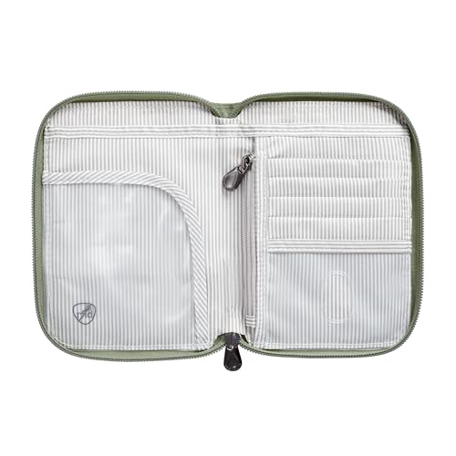 Travelon RFID Blocking Passport Zip Wallet - color: Moss