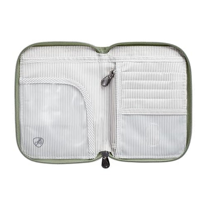 Travelon RFID Blocking Passport Zip Wallet - color: Moss