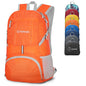 ZOMAKE Lightweight Packable Backpack 35L, Light Foldable Backpacks Water Resistant Collapsible Hiking Bag, Compact Folding Day Pack for Travel Camping(Orange) - color: Orange