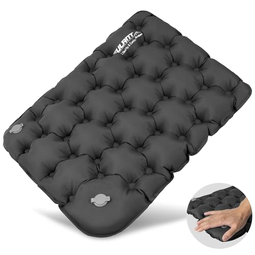 EULANT Lightweight Inflatable Seat Cushion Waterproof Air Cushion,Portable Travel Cushion Suitable for Camping Hiking Climbing Bleacher, Home and Office - color: Black, size: Press Seat Cushion