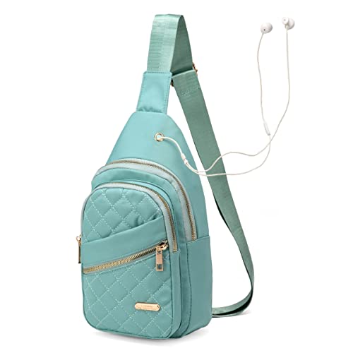 AOSTIHOT Crossbody Small Sling Backpack Sling Bag for Women, Chest Bag Daypack Crossbody for Travel Sport Running Hiking Green - color: Green
