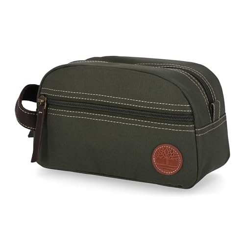 Timberland Men's Toiletry Bag Canvas Travel Kit Organizer - color: Olive