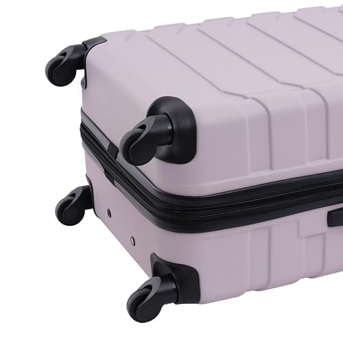 Wrangler 4 Piece Miami Luggage and Packing Cubes Set, Burnished Lilac - color: Burnished Lilac, size: 4 Piece Set