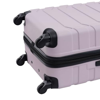 Wrangler 4 Piece Miami Luggage and Packing Cubes Set, Burnished Lilac - color: Burnished Lilac, size: 4 Piece Set