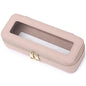 Pinkmik Makeup Brush Case Clear Travel Cosmetic & Toiletry Bag Small Makeup Bag with Zipper Purse Organizer Car Essential Bag for Women (Pink, SLIM) | Clear Travel Cosmetic & Toiletry Bag, Small Makeup Bag, Zipper Purse Organizer, Car Essential Bag for Wo