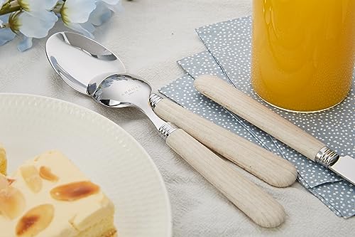 ANNOVA Silverware Set Stainless Steel Colorful Tableware Kitchen Flatware Set Utensils, Includes Dinner Knives, Forks, Spoons, Salad Forks & Dessert Spoons (Wood, 20 Pieces) - color: Wood